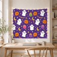 thumbnail image 5 of Smiling Ghosts and Candy Buckets on Purple Background, Playful Illustration for Kids, Whimsical Wall Art Decor, Halloween Gift Tapestry Wall Hanging for Bedroom and Playroom, 5 of 7