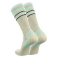 thumbnail image 2 of TCK Merino Wool Crew Socks - Oatmeal Mint Graphite Stripe, 2 of 2