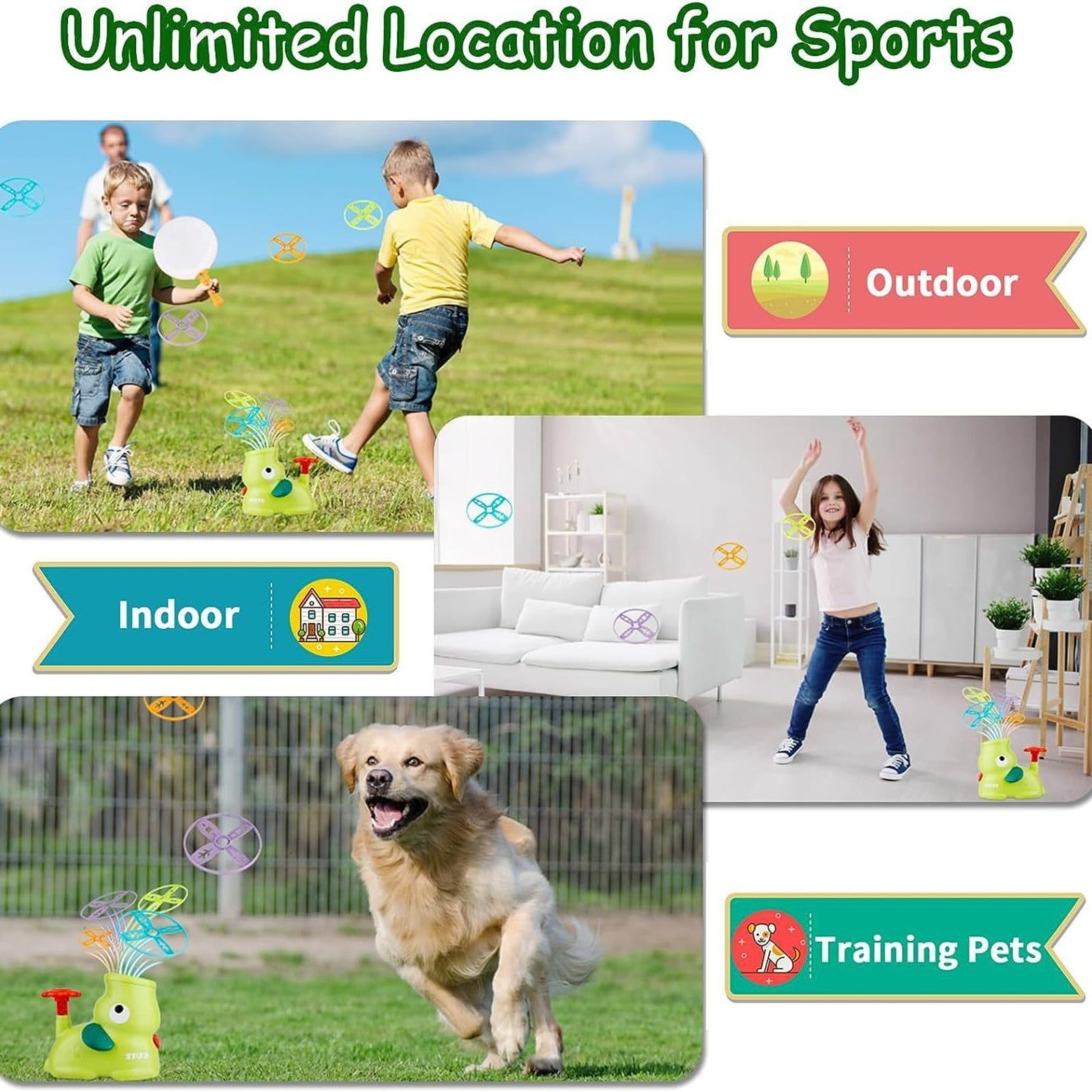 XUFLVPSEF Outdoor Stomp Flying Disc Launcher Toys for Kids Ages 3 4 5 6 7 8 9 10, Elephant Butterfly Catching Game, Outside Yard Activities Chasing Toy, Outdoor Birthday for 3-8 Year Old Boys Girls