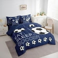 thumbnail image 3 of Homewish Eat Sleep Soccer Twin Bedding Sets 7-Piece for Boys, Kawaii Cartoon Football Bedding Comforter Set, Ball Sports Lover Reversible Sheet Sets, Ultra Soft Bedroom Decor, 3 of 7