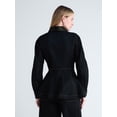 thumbnail image 4 of Scoop Women's and Women's Plus Peplum Denim Jacket, Sizes XS-4X, 4 of 6
