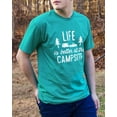 thumbnail image 3 of Camco 53219 Life Is Better at the Campsite Teal Blue T-Shirt, Large, 3 of 6