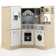 thumbnail image 1 of Costway Juego de Cocina de Madera para Niños Cocina de Juguete Infantil con Accesorios de Sonidos y Realistas Teléfono Juego para Niños 3+ Años, 1 of 8