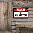thumbnail image 2 of Beware of Alligator Sign Metal Tin Sign 8x12inch, 2 of 4