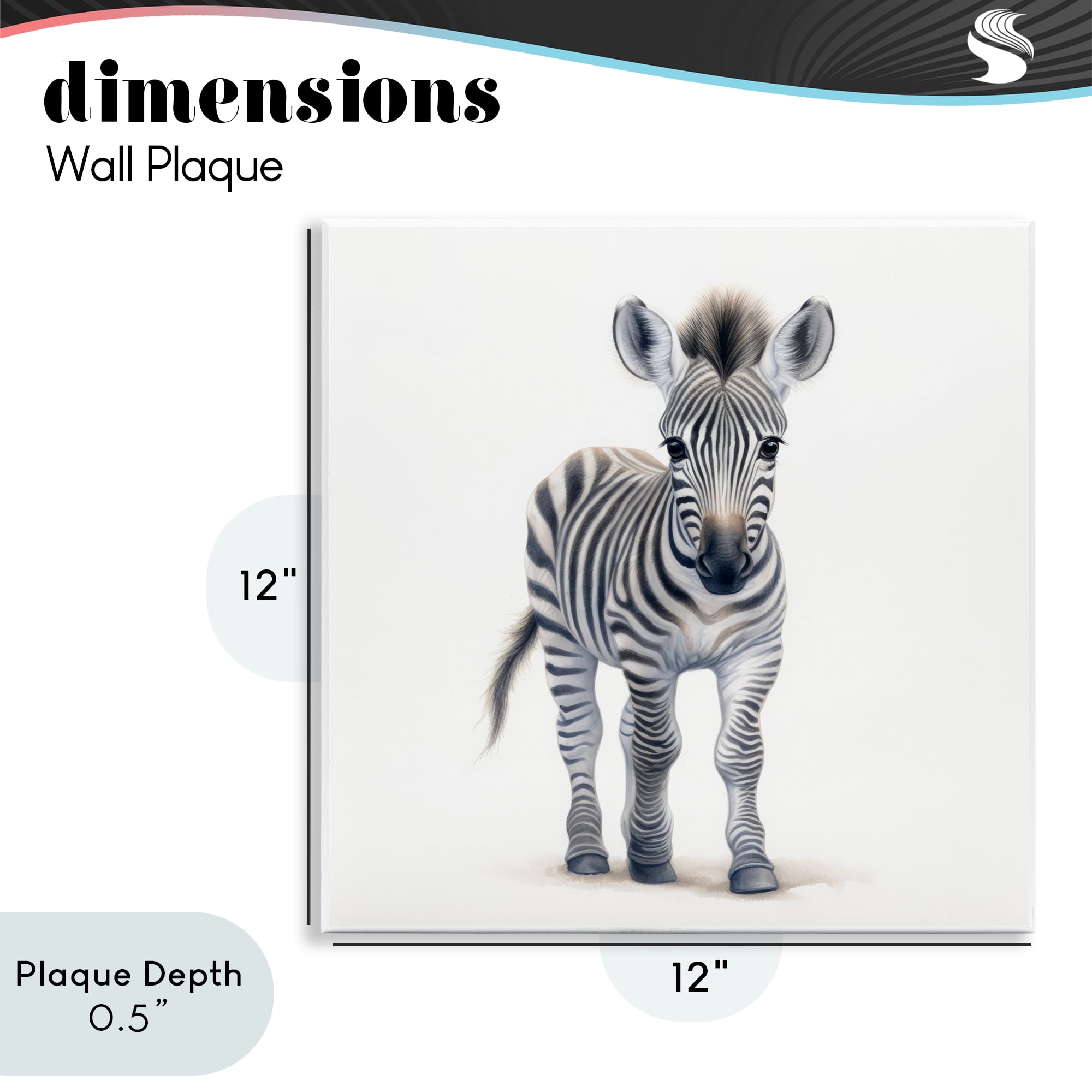 Stupell Industries Friendly Zebra Foal Wall Plaque Art, design by Ray Powers