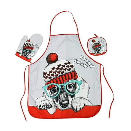 

EIALIVE Apron Christmas Idea: Festive Kitchen Cute Apron Heat Set For Cooking Fun