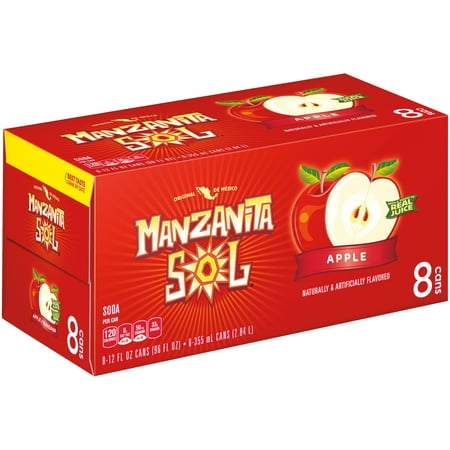 Manzanita Sol® Apple Soda 8-12 fl. oz. Cans