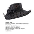 thumbnail image 4 of Organza Church Fascinator Wedding Tea Party Derby Hats Design Dot for Women Flower Wide Brim Sun Hat, 4 of 4