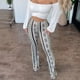 thumbnail image 2 of Pantalones de mujer sexys ajustados y elásticos con estampados de estilo europeo y americano, 2 of 6