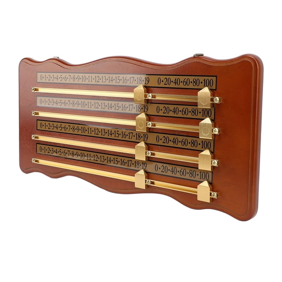 Marcador De Billar, Accesorios Vintage Para Palos De Madera De Alta Densidad, Marcador De Puntuación De Billar Marrón Fácil De Instalar Para Juegos De Mesa De Billar
