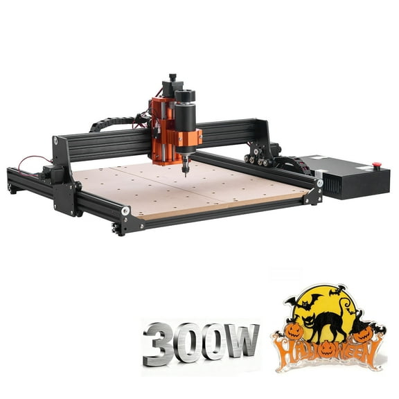 KFFKFF CNC Router Machine, 300W Spindle, 3-Axis Engraving and Milling Tool, with 15.75 x 15.75 x 2.36 in Work Area, Offline Controller, Durable Aluminum Alloy Frame, Suitable for Wood and Cutting