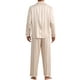 thumbnail image 3 of INSPIRAR CHIC Conjunto de Pijamas Casuales de Satén de 2 Piezas para Hombre con Botones y Mangas Largas a Rayas S Champagne, 3 of 6