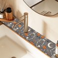 thumbnail image 2 of Yayeee Faucet Mat for Kitchen Sink 14.7" Diatomite Long Splash Guard Pad, Gray Halloween Skeleton, 2 of 7