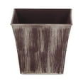 thumbnail image 3 of Contemporary Home Living 6.5" Brown and Ivory Square Tapered Planter, 3 of 3