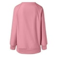 thumbnail image 5 of BKQCNKM Sweatshirt for Women Oversized Sweatshirt for Women's Sweatshirts Long Sleeve Tunic Tops Crew Neck Soft Pullover with Side Zipper Shirt Crewneck Sweatshirts Women,Pink L, 5 of 5