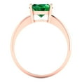thumbnail image 4 of 2.5ct oval cut green emerald 14k rose gold Bridal Wedding Engagement Promise Anniversary Ring for Women size 7.25, 4 of 7