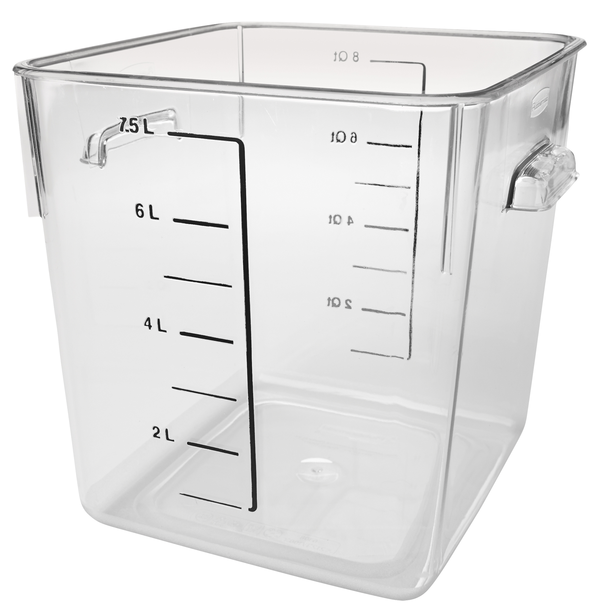 Rubbermaid(R) Space Saving Square Container, Plastic, 7.6 L Capacity