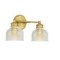 thumbnail image 4 of Trade Winds Addison 2-Light Bathroom Vanity Light in Natural Brass, 4 of 5