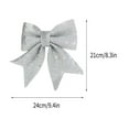 thumbnail image 3 of Bows For Christmas Tree,Christmas Bow Decorations,Glitter Bow Butterfly Silver Wreaths Bows, Small Christmas Tree Bow Sequin Bow Ties, Xmas Decorative Bows Ornaments for Home Christmas Party, 3 of 6