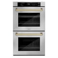 thumbnail image 2 of ZLINE 30 in. Autograph Edition Professional Convection Double Wall Oven with Air Fry and Self Clean in Stainless Steel with Champagne Bronze Handles (WADZ-30-CB), 2 of 2