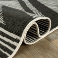 thumbnail image 4 of World Rug Gallery Contemporary Geometric Stripe Weather Resistant Reversible Indoor/Outdoor Area Rug - GREEN 2'x7', 4 of 8