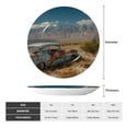 thumbnail image 2 of Zufioo Deserted Classic Car Landscape Print Bone China Decorative Plate, Ceramic Dinner Plate with Stand Ceramic Decoration Homewares-8in, 2 of 6