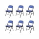 thumbnail image 1 of Set de 6 Sillas Plegables Ilios Innova Acojinadas Color Azul con Negro 45cm x 45cm x 76cm, 1 of 4