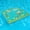 Green, variant on 3-in-1 Floating Game Mat Mahjong Rummi Cube Cards Tropical Color