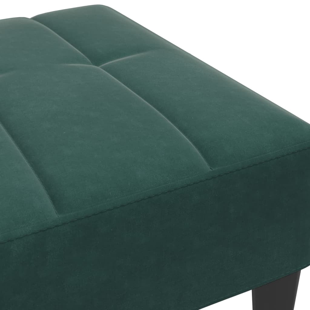 vidaXL Footstool Dark Green 30.3"x21.7"x12.2" Velvet