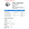 thumbnail image 2 of Alternator 1 - Compatible with 1990 - 1993 Honda Accord 2.2L 4-Cylinder - Autopart Premium, 2 of 2