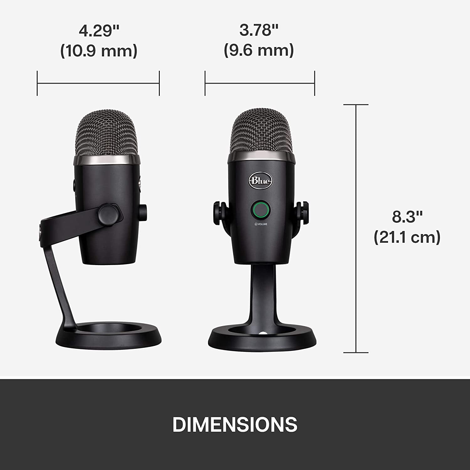 Restored Blue Yeti Nano Premium USB Microphone - Black (Refurbished)