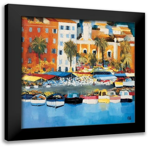 Grossi, Anne-Marie 12x12 Black Modern Framed Museum Art Print Titled - Les terrasses dAjaccio