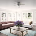thumbnail image 4 of Hunter Fan 42" Crest field Matte Silver Low Profile Ceiling Fan with LED Light and Pull Chain, 4 of 11