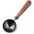 thumbnail image 1 of Cuchara de café Easyworkz de acero inoxidable retro con mango de nogal negro 10 g negro, 1 of 7