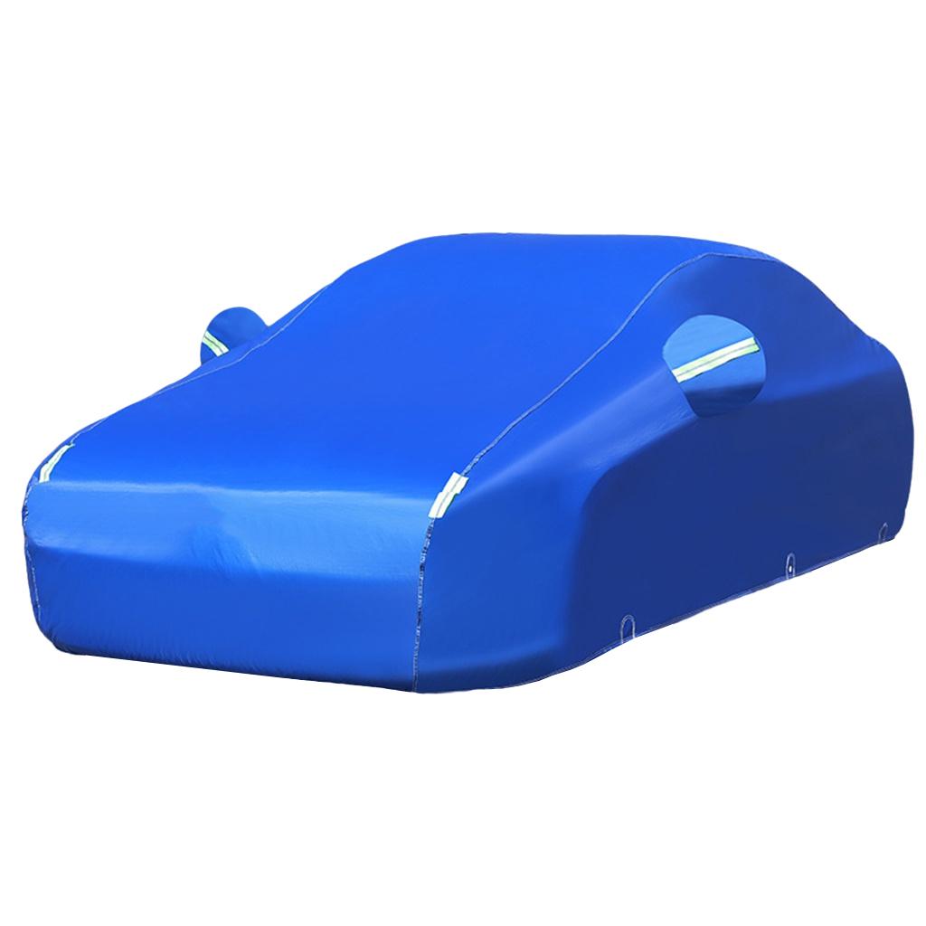 Full Car Cover Dustproof Windproof Protection Outdoor for Sedan Layer  Blue