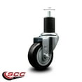 thumbnail image 2 of 3.5 Inch Black Poly Wheel Swivel 1-3/4 Inch Expanding Stem Caster SCC, 2 of 2