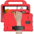 thumbnail image 4 of Feishell For Samsung Galaxy Tab A 8.0 Tablet 2017 Release Model SM-T380/T385 Pencil Holder Adjustable Shoulder/Hand Strap Kickstand Rubber Three Layer Convertible Handle Cover Kids Friendly, Red, 4 of 9