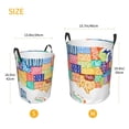 thumbnail image 3 of Daiia USA MAP Round Laundry Basket with Handles Thickened Waterproof Circular hamper,Dirty Clothes Storage Basket for Bedroom,Bathroom,College Dorm-Small, 3 of 6