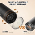 thumbnail image 4 of Portable Battery Powered Burr Coffee Grinder with 38 Adjustable Settings, Rechargeable Coffee Bean Grinder with LED Display, Cordless Coffee Mill for Travel, Camping, Office, Espresso, Pour Over, etc, 4 of 10
