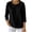 *Black, variant on VBVC Women's Waffle 3/4 Sleeve Tops , Ladies' Crew Neck Loose Blouse , Casual Summer Shirts For Women,Black,S-2XL
