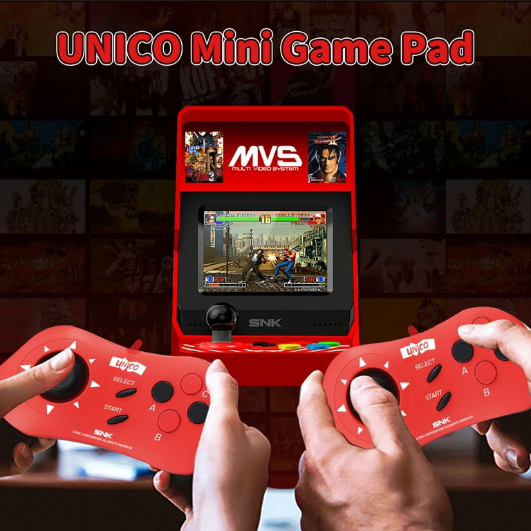 UNICO SNK Mini Controller Red, Wired Gamepad for MVS Mini, NEOGEO