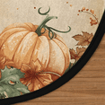 thumbnail image 3 of CURLYOOT Pumpkins Fall Maple Retro 5.2ft Round Rug for Living Room, Large Washable Area Rug, Non Slip Floor Mat Indoor Rugs for Bedroom, Dining Room, Offices, Entryway, 3 of 5