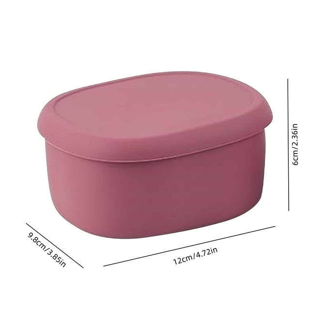 Bento Lunch Box, Food-Grade Silica Gel, Microwave-Safe and Refrigerator-Safe, Removable Inner Lid, Dishwasher-Safe Top Rack, Compact for Backpack or Lunch Bag
