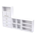 thumbnail image 1 of Set de armarios de almacenamiento Dollhouse a escala 1:12 de madera blanca, 1 of 3