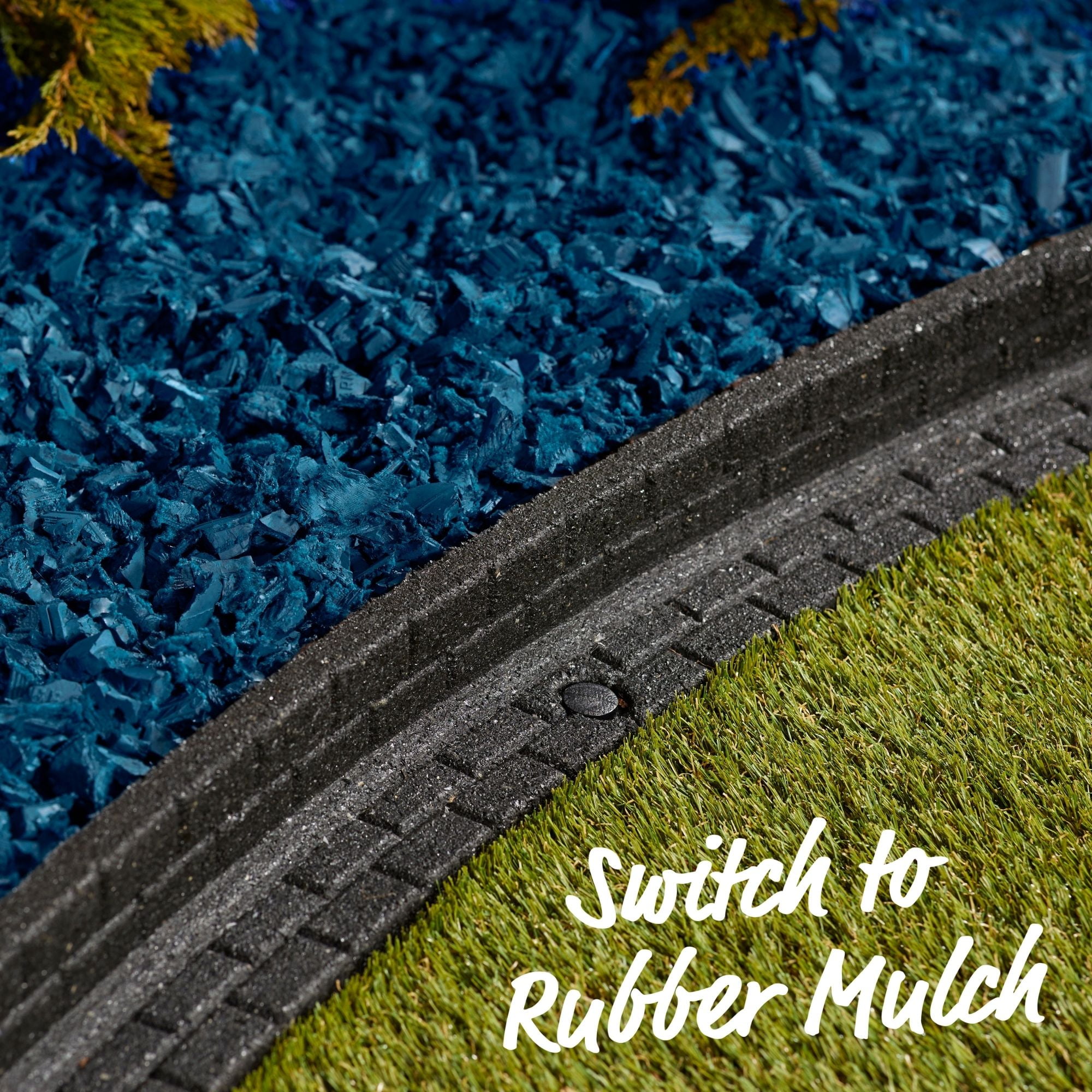 GroundSmart Blue Rubber Mulch, 1.5 Cu Ft
