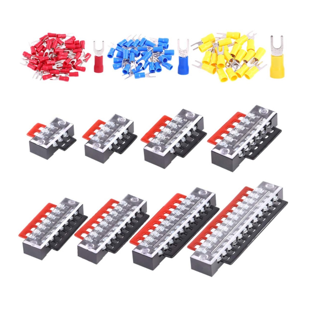 124lots Durability Steel Insulated Terminals Block High Current 600V 15A