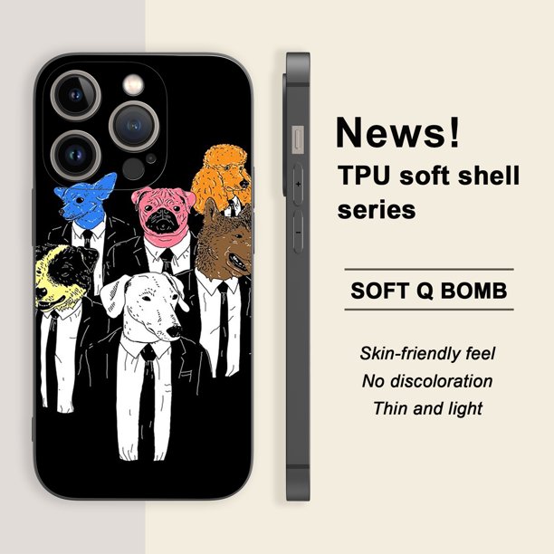 Destaca con una funda de teléfono de goma TPU con estampado de dibujos animados única y vibrante para la serie iPhone