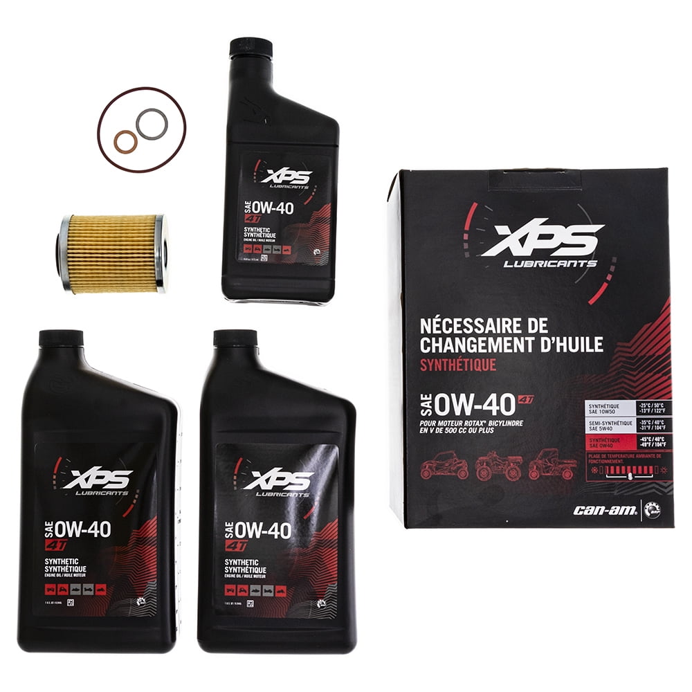 BRP 779259 CanAm XPS 0W40 SAE Full Synthetic Engine Oil Change Kit