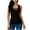 Black, variant on Busydd Womens Tops Casual Comfortable Gym Workout Womens Tank Tops Fashion Solid Color Crisscross Round Neck Going Out Tops 2XL