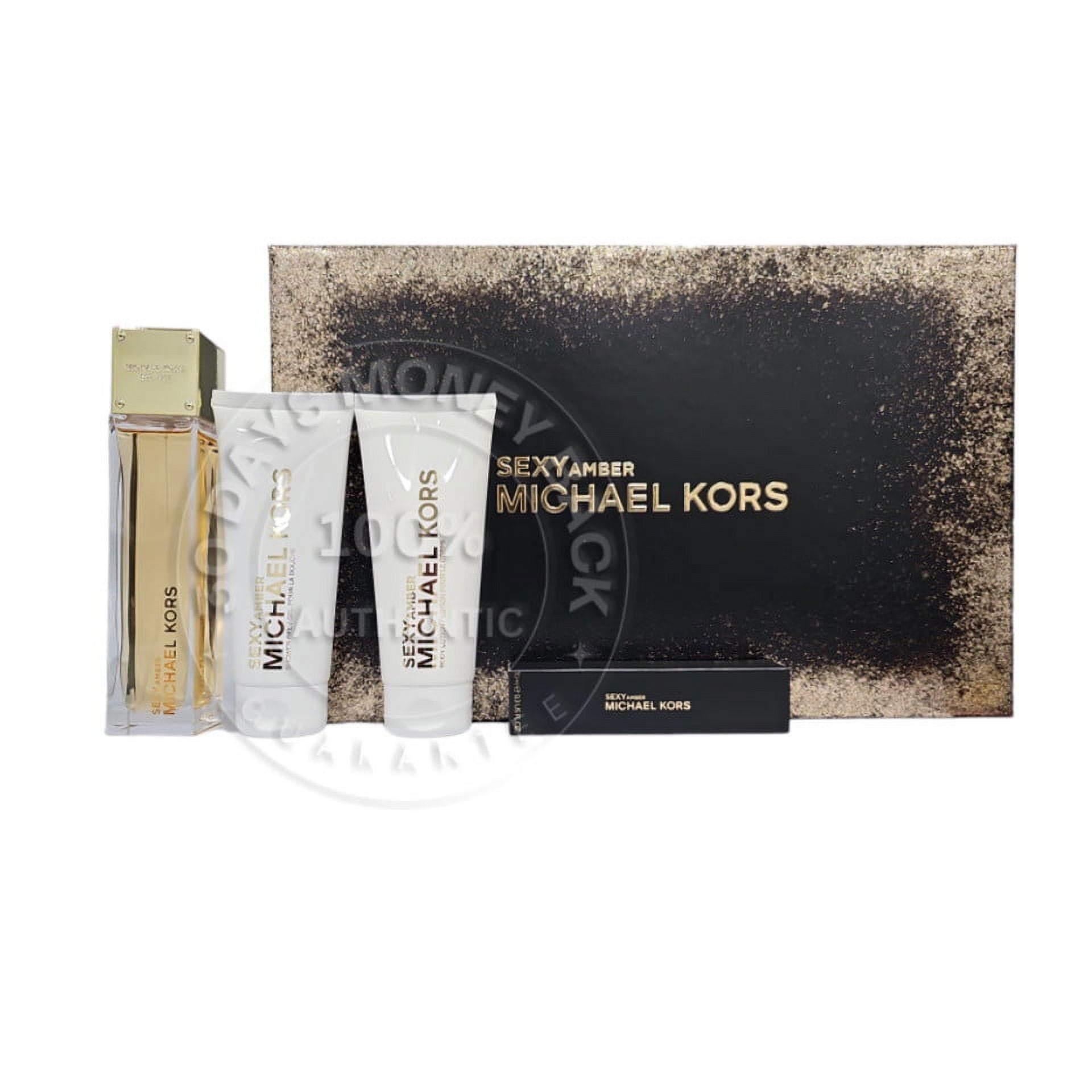 Michael Kors Sexy Amber 4pc Gift Set For Women 100ml EDP + 10ml